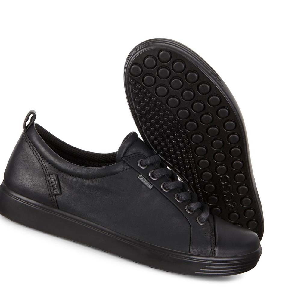 Women's Ecco Soft 7 Gtx Sneakers Black | Canada 235SGL